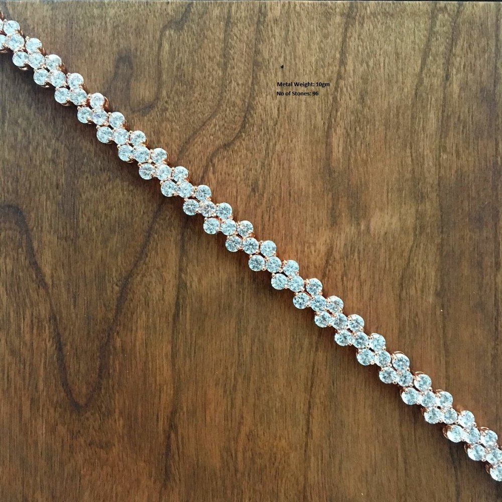 6.50Ct Round Diamond Bracelet In Silver Best Gift